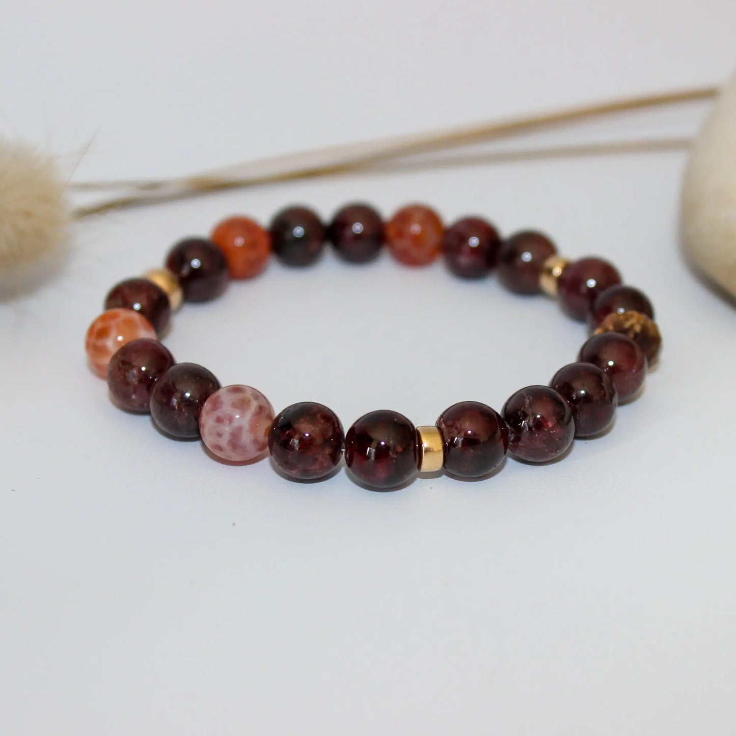 Garnet Gold Bracelet Earth n Spirit