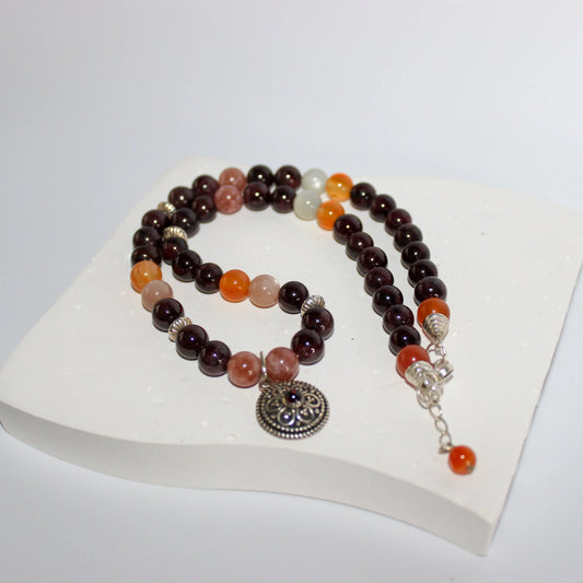 Garnet pendant necklace Earth n Spirit