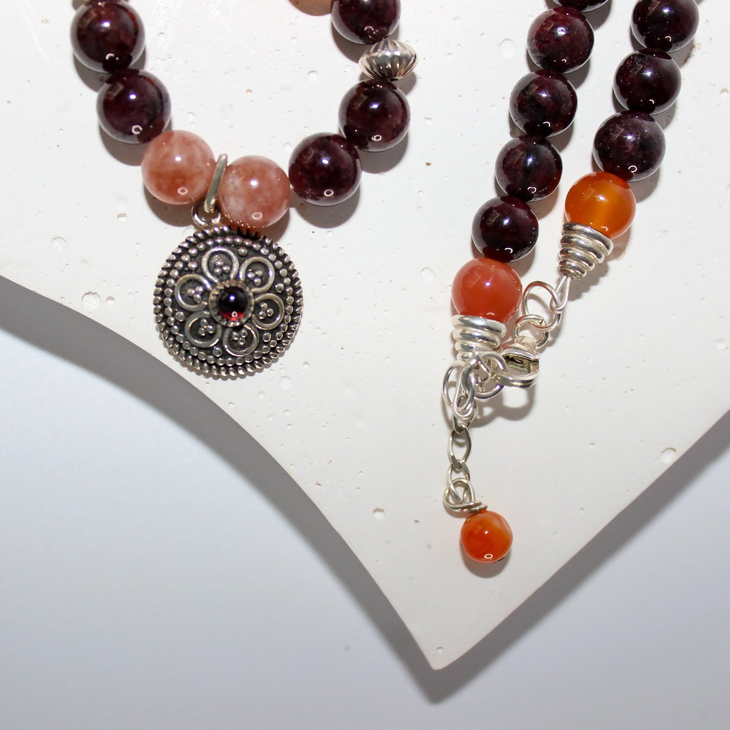 Garnet pendant necklace Earth n Spirit