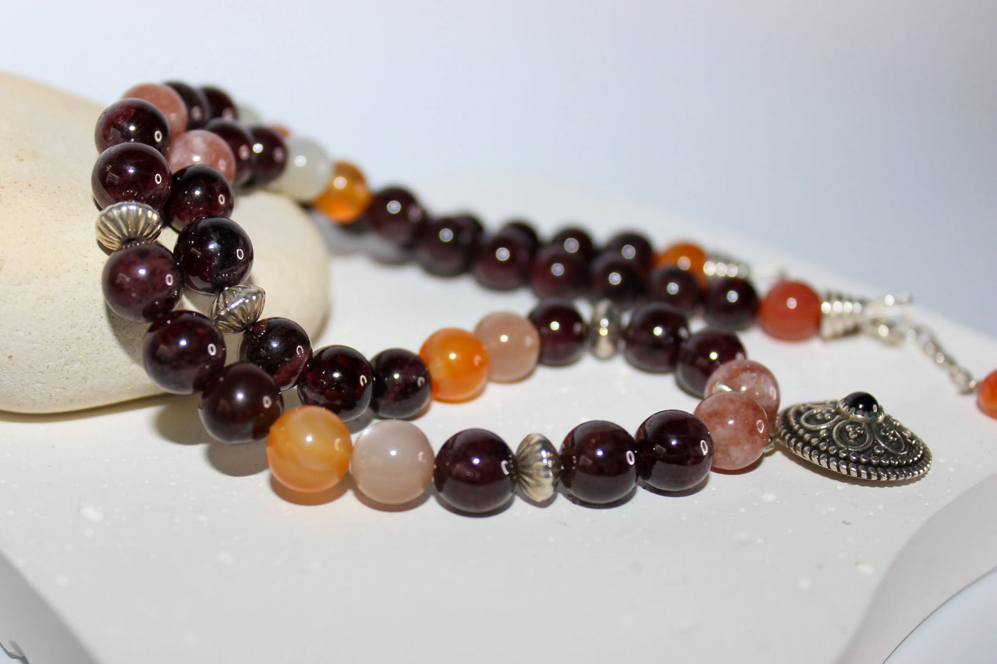 Garnet pendant necklace Earth n Spirit