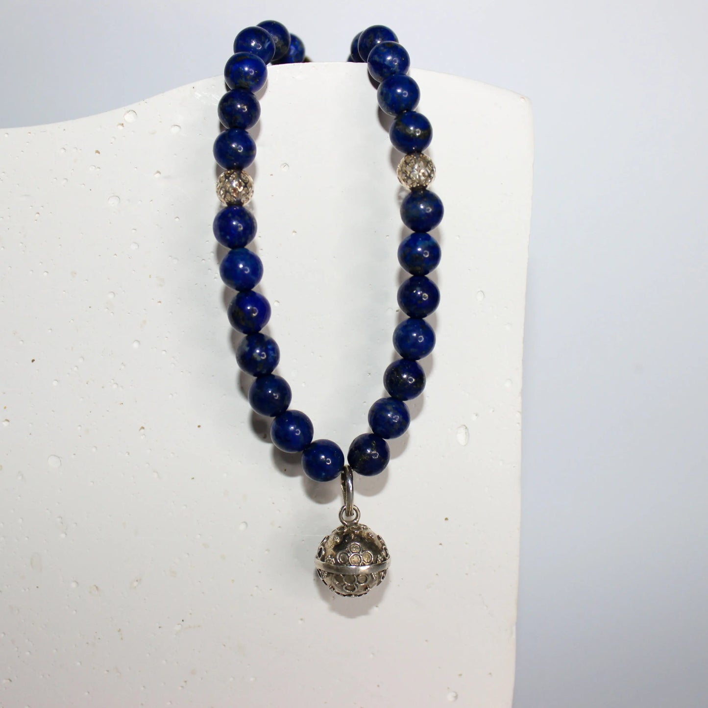 Lapis Lazuli Bell Charm Necklace Earth n Spirit