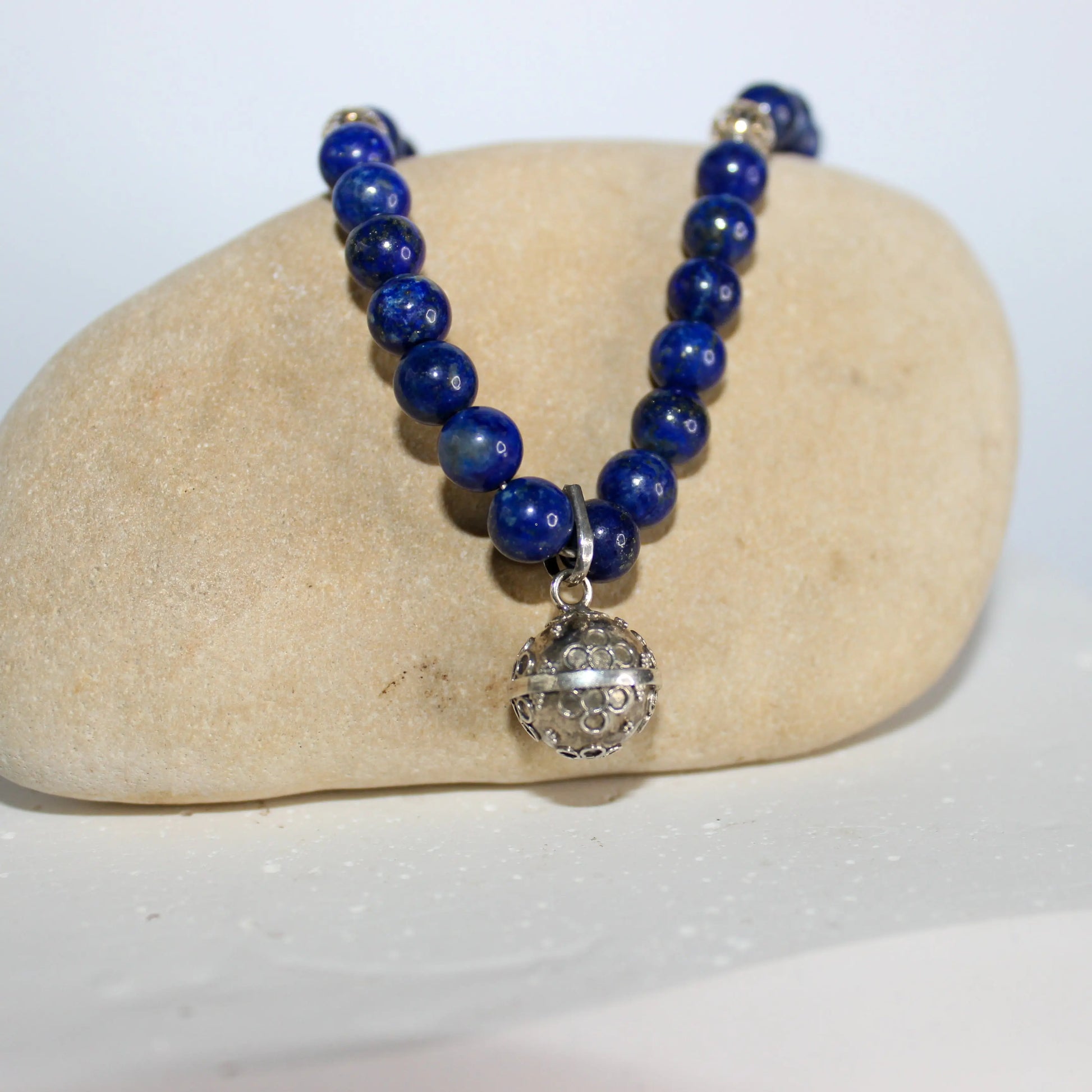 Lapis Lazuli Bell Charm Necklace Earth n Spirit