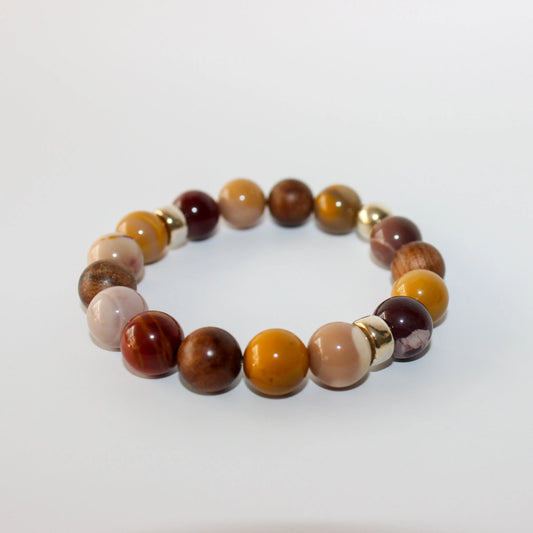 Mookaite and Sandalwood Bracelet Earth n Spirit