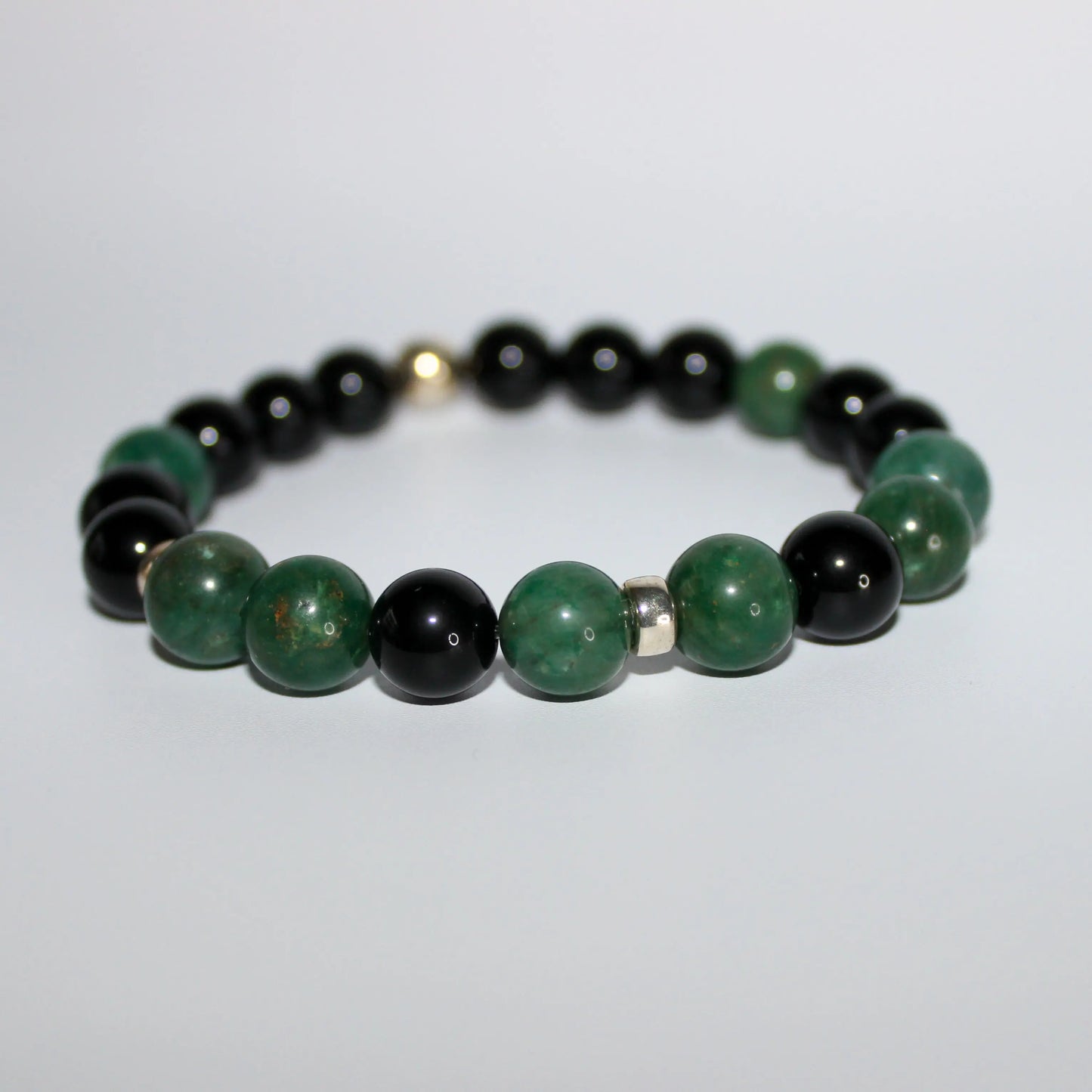 Obsidian and African Jade Bracelet Earth n Spirit