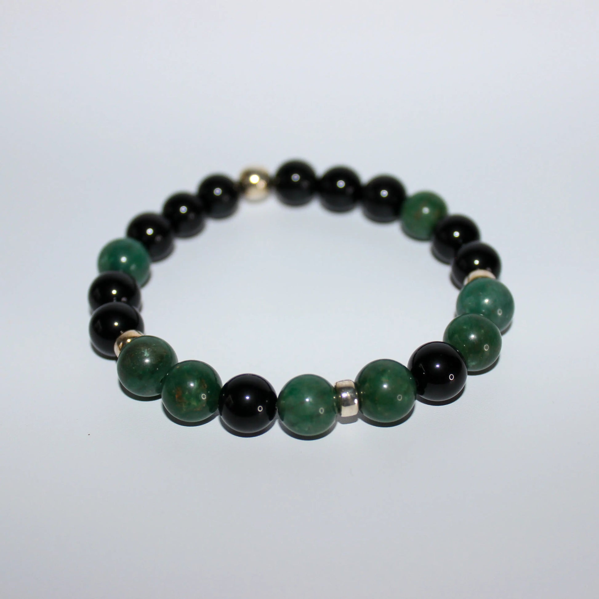 Obsidian and African Jade Bracelet Earth n Spirit