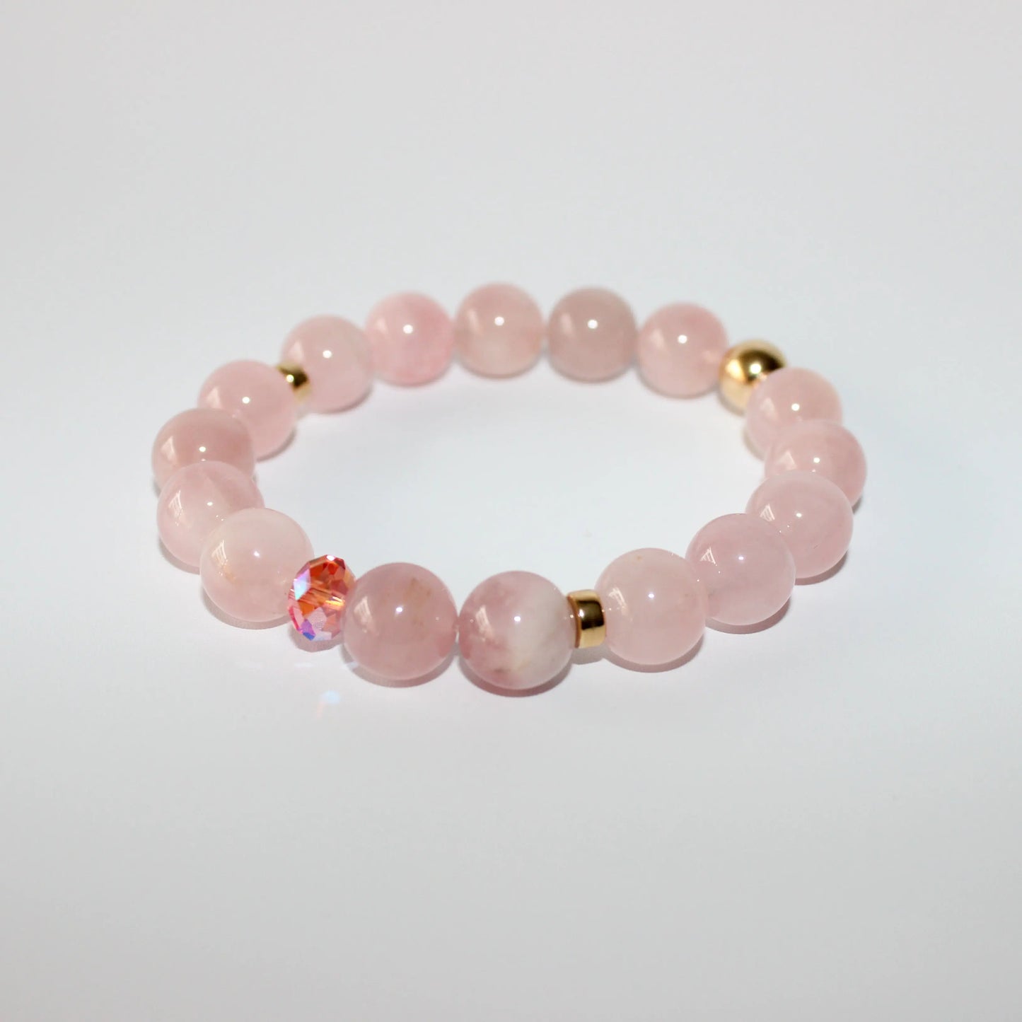 Rose Quartz Gold Bracelet Earth n Spirit