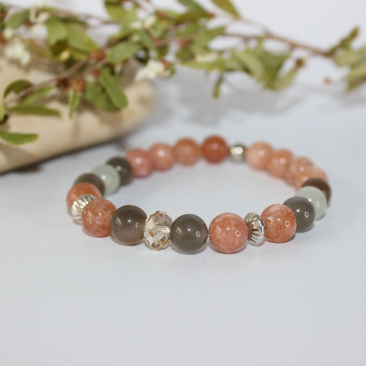 Sunstone, Moonstone Bracelet Earth n Spirit